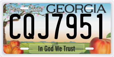 GA license plate CQJ7951