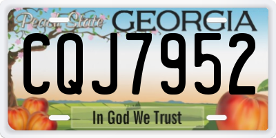 GA license plate CQJ7952