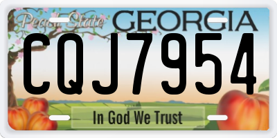 GA license plate CQJ7954
