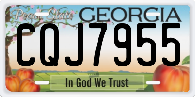 GA license plate CQJ7955