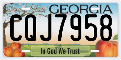 GA license plate CQJ7958