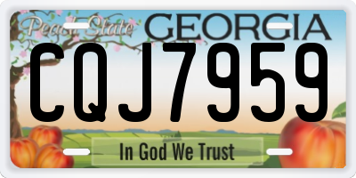 GA license plate CQJ7959