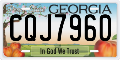 GA license plate CQJ7960