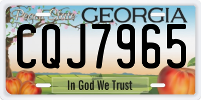 GA license plate CQJ7965