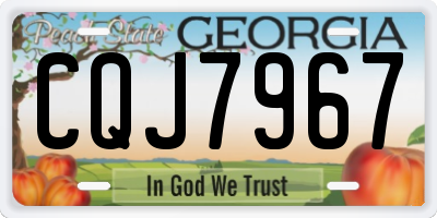 GA license plate CQJ7967