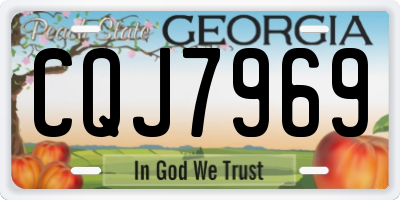 GA license plate CQJ7969