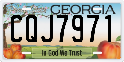 GA license plate CQJ7971