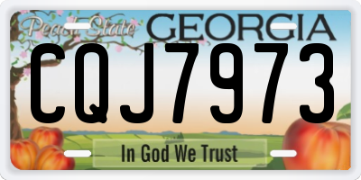GA license plate CQJ7973