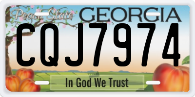 GA license plate CQJ7974