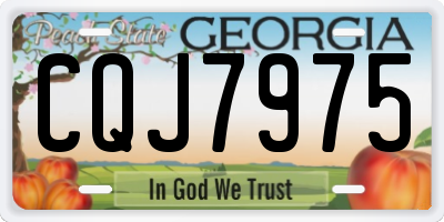 GA license plate CQJ7975