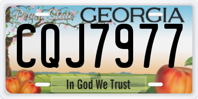 GA license plate CQJ7977