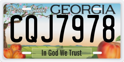 GA license plate CQJ7978
