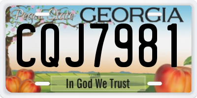 GA license plate CQJ7981