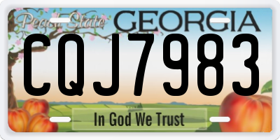 GA license plate CQJ7983