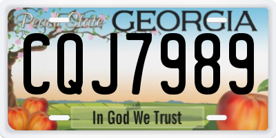 GA license plate CQJ7989