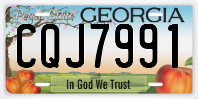 GA license plate CQJ7991