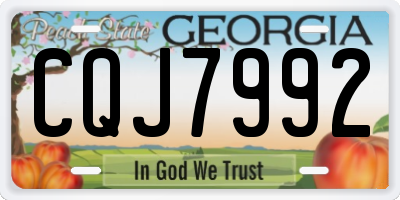 GA license plate CQJ7992