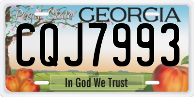 GA license plate CQJ7993