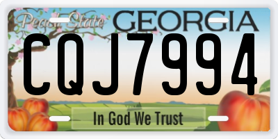 GA license plate CQJ7994