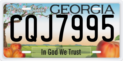 GA license plate CQJ7995