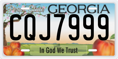 GA license plate CQJ7999