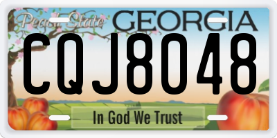 GA license plate CQJ8048