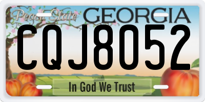 GA license plate CQJ8052
