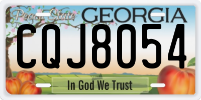 GA license plate CQJ8054