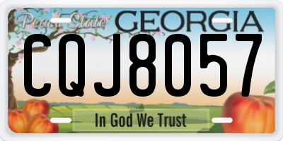 GA license plate CQJ8057