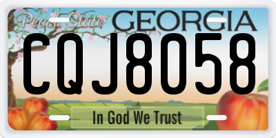 GA license plate CQJ8058
