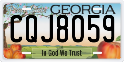 GA license plate CQJ8059