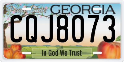 GA license plate CQJ8073