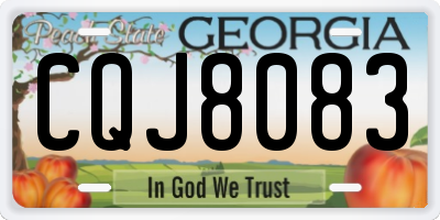 GA license plate CQJ8083