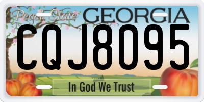 GA license plate CQJ8095