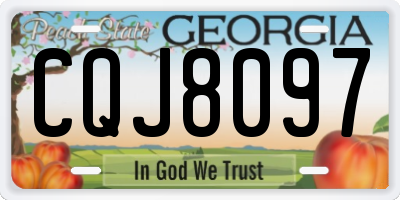GA license plate CQJ8097