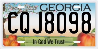 GA license plate CQJ8098