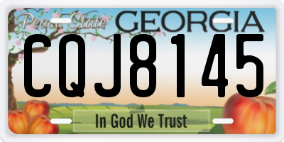 GA license plate CQJ8145