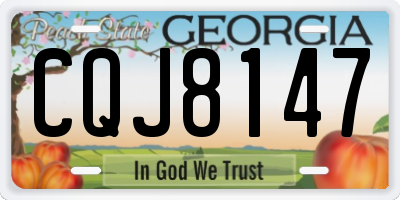 GA license plate CQJ8147