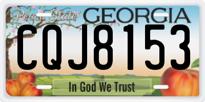 GA license plate CQJ8153