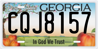 GA license plate CQJ8157