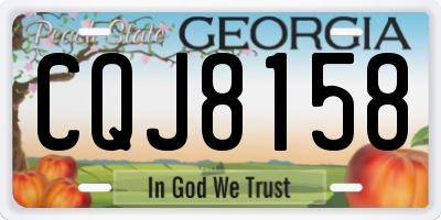 GA license plate CQJ8158