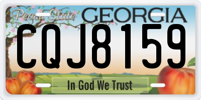 GA license plate CQJ8159