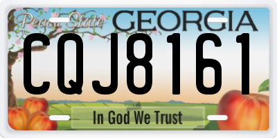 GA license plate CQJ8161