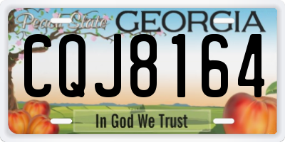 GA license plate CQJ8164