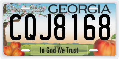 GA license plate CQJ8168