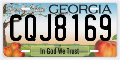 GA license plate CQJ8169