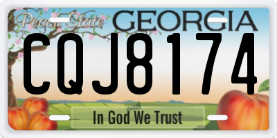 GA license plate CQJ8174