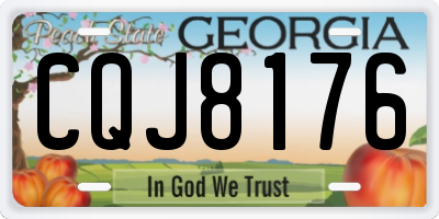 GA license plate CQJ8176