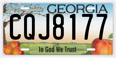 GA license plate CQJ8177