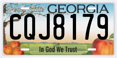 GA license plate CQJ8179